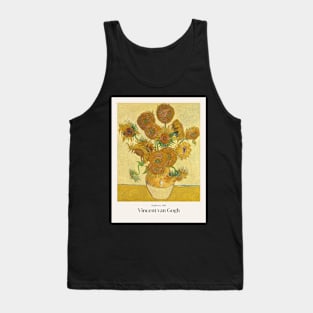 Sunflowers by van Gogh with text Tank Top